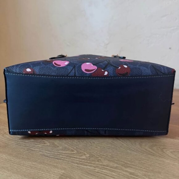 Coach Mollie 25 Tote - Denim & Cherry - Picture 5 of 7